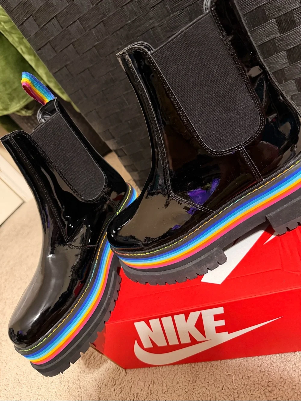Kurt Geiger London Birdie Rainbow Platform Chelsea Boot